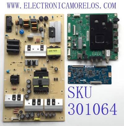KIT DE TARJETAS PARA TV INSIGNIA / MAIN (G)XKCB02K060000X / 715GA715-M01-B00-005K / FUENTE (X)PLTVJI351XXB3 / 715G9187-P01-009-003S / T-CON 5565T55C19 / 65T55 C0G CTRL / PANEL TPT650UA-QVN07.U REV:S500W / DISPLAY T650QVN07.5 / MODELO NS-65DF710NA21